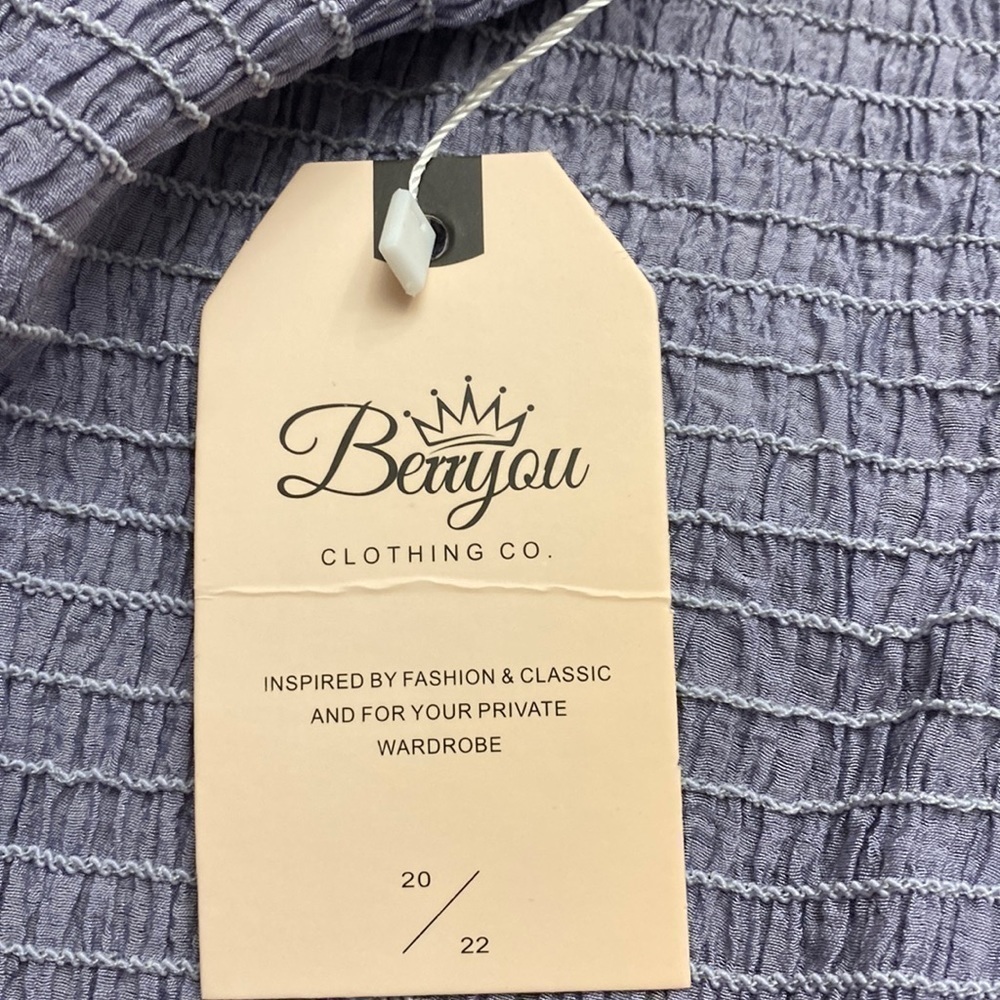 Berryou Lilac Colored Lined Dress Medium NWT - Picture 6 of 9